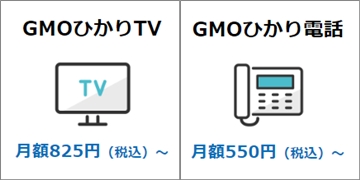 「GMOひかりテレビ」と「GMOひかり電話」オプション
